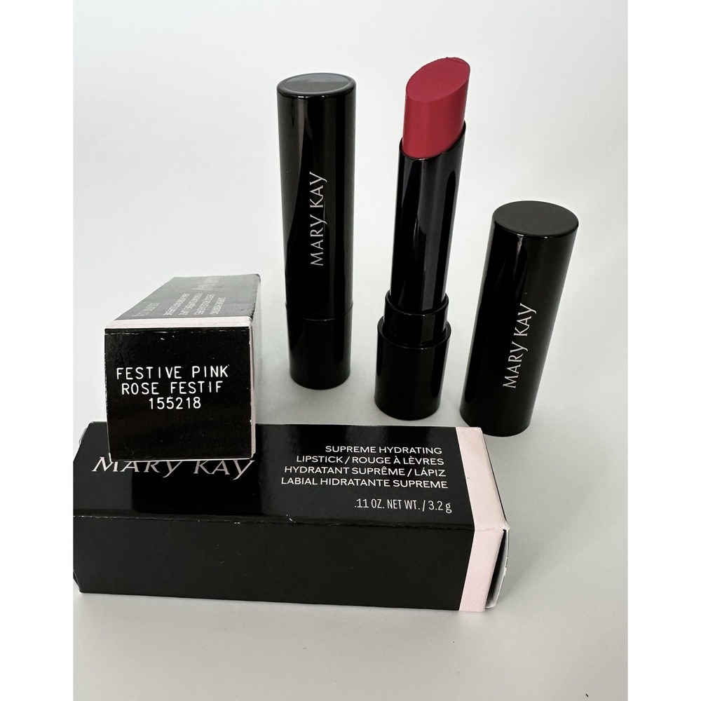 (Lot Of 2) MARY KAY SUPREME HYDRATING LIPSTICK FESTIVE PINK 155218 NEW IN BOX